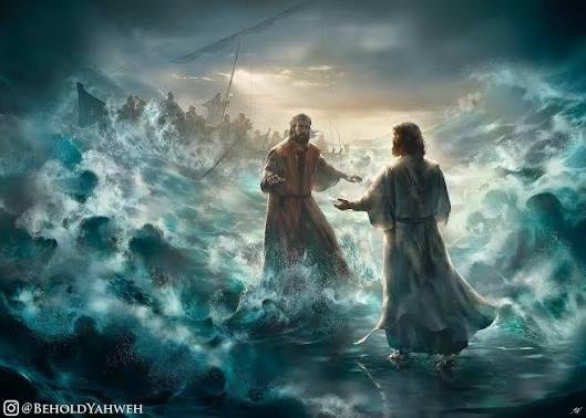 Peter and Jesus Walk on the Water